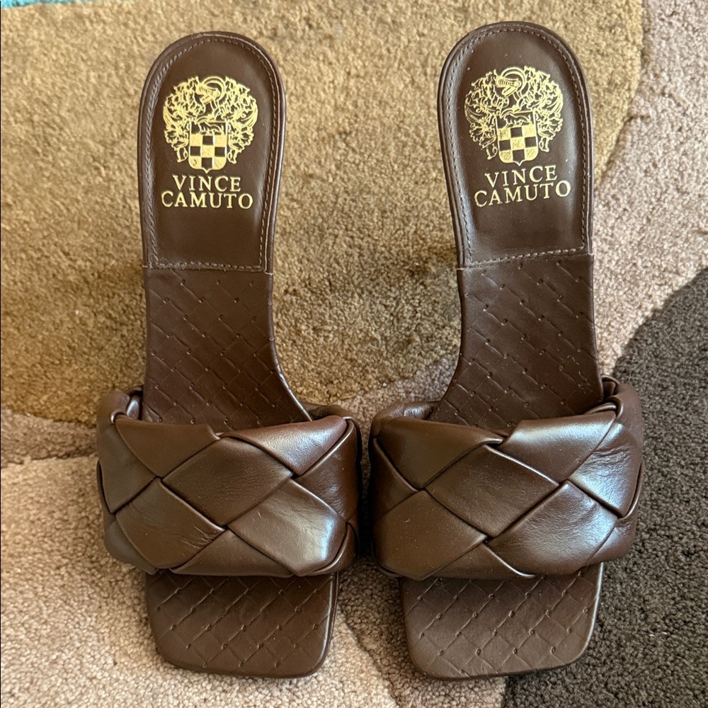 Vince Camuto Dark Brown Braided Sandals